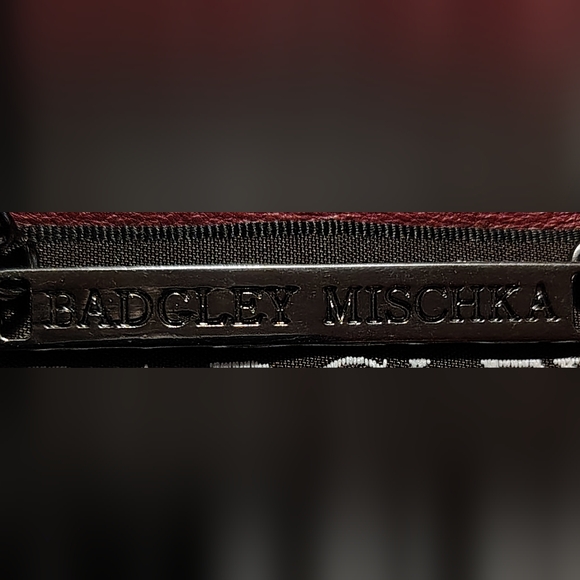 Badgley Mischka Plum Genuine Leather Peplum Zip Jacket Women's Sz Petite Small - Picture 4 of 8